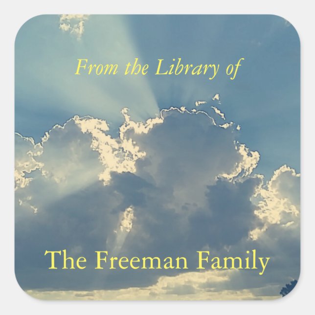 Sticker Carré Plaque de livre d'été (Devant)