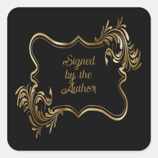 Sticker Carré Plaque de livre noire