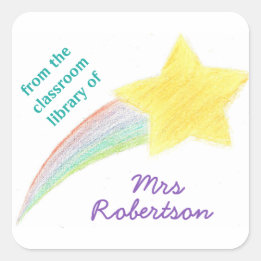 Sticker Carré Plaque de tournage de star personnalisée pour ense