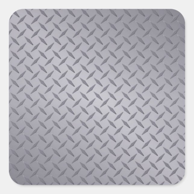 Sticker Carré Plaque diamant gris acier (Devant)