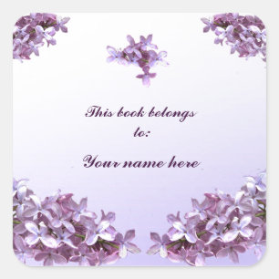 Sticker Carré Plaque Lilac