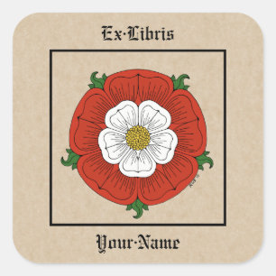 Sticker Carré Plaque Rose Tudor