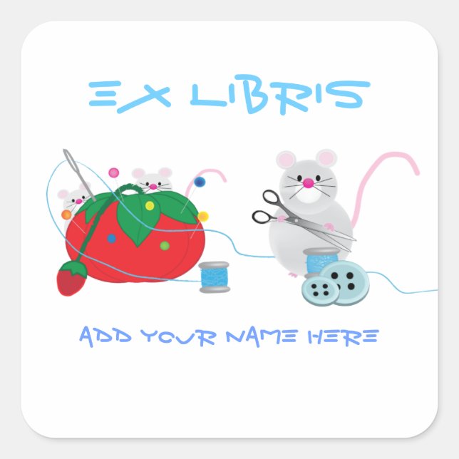 Sticker Carré Plaques du groupe de couture (Devant)