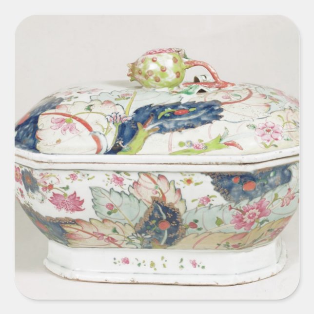 Sticker Carré Plat de porcelaine, 18ème siècle (Devant)