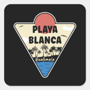 Sticker Carré Playa Blanca Guatemala