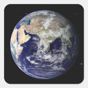 Sticker Carré Pleine Terre montrant Europe et Asie 2