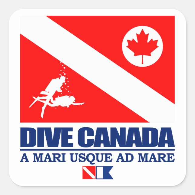 Sticker Carré Plongée Canada (Devant)