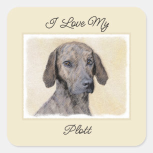 Sticker Carré Plott Peinture - Cute Original Chien Art Carré Sti