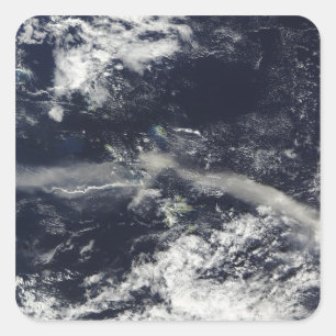 Sticker Carré Plume de cendre des collines de Soufriere,