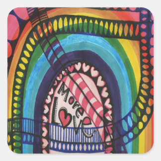 Sticker Carré Plus d'amour