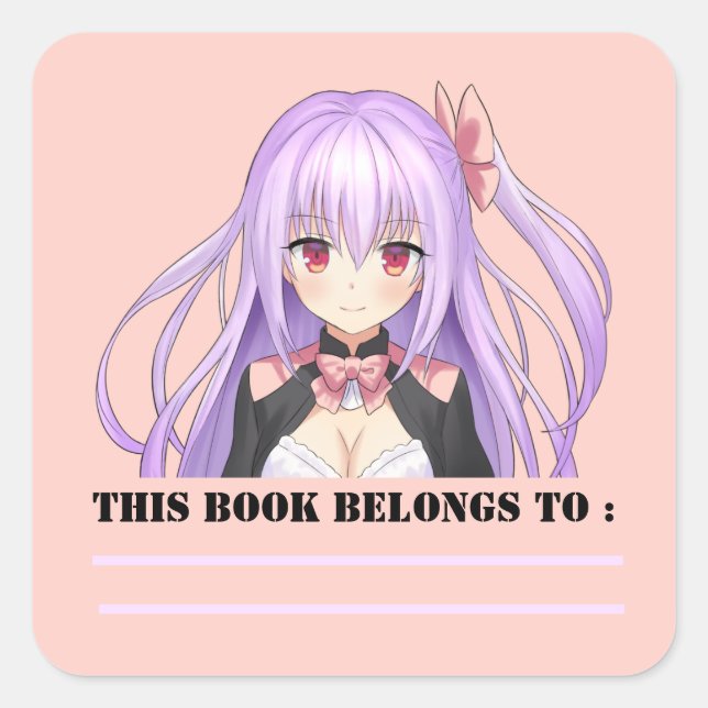 Sticker Carré plus de personnage (Devant)