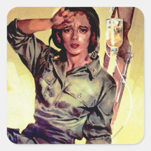 Sticker Carré Plus d'infirmières sont nécessaires ~ Corps d'in
