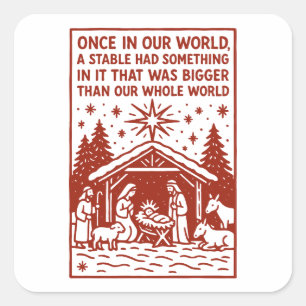 Sticker Carré Plus grand que notre monde entier 1