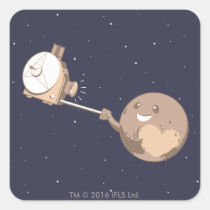 Sticker Carré Pluto Selfie