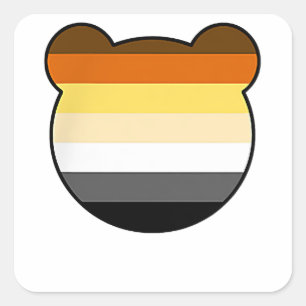 Sticker Carré Poche face de l'ours - Ours gai