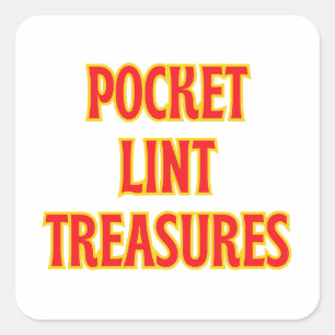 Sticker Carré Poche Lint Trésors