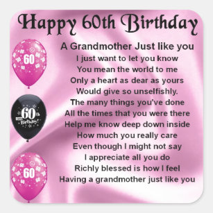 Autocollants Stickers Anniversaire De Mamie Zazzle Ca