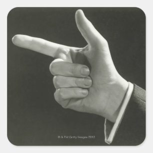 Sticker Carré Pointage d'homme