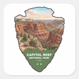 Sticker Carré Pointe de flèche du parc national de Capitol Reef
