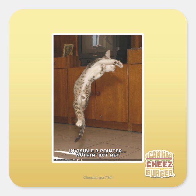 Sticker Carré Pointeur 3 invisible (Devant)