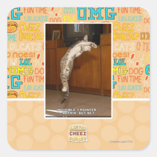 Sticker Carré Pointeur 3 invisible