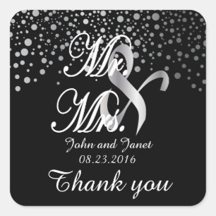 Sticker Carré Points Confetti Argent do-it-yourself couleurs A