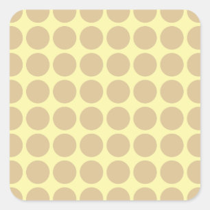 Sticker Carré Points neutres en crème blonde