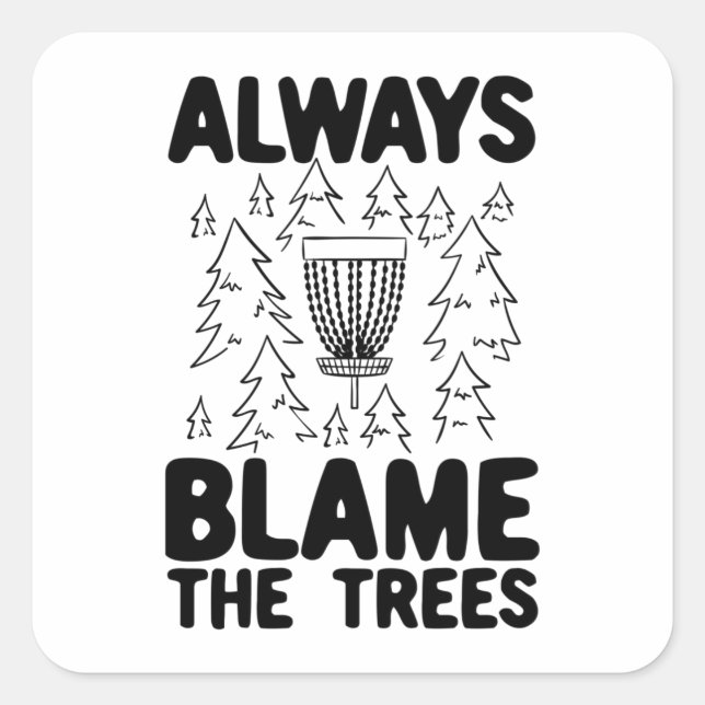 Sticker Carré Poison de Disc Golf Disc Basket (Devant)