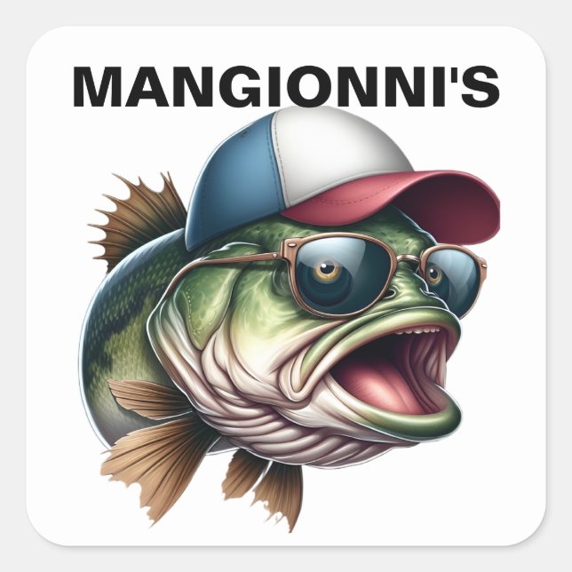 STICKER CARRÉ POISSON (Devant)