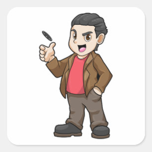 Sticker Carré Poker avec amis