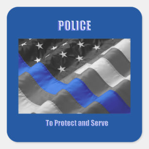 Sticker Carré Police