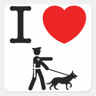 Sticker Carré Police K9