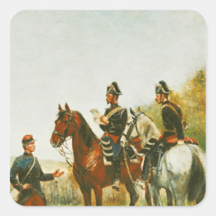 Sticker Carré Policiers en tournée d'inspection