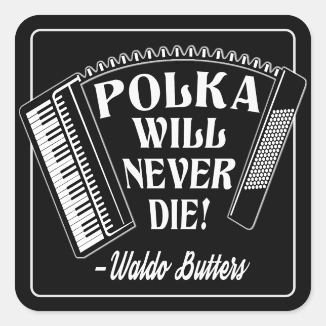 Sticker Carré Polka ne mourra jamais les fans de Dresde (Devant)