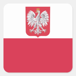 Sticker Carré Pologne Cimier d'aigle polonais