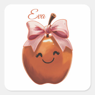 Sticker Carré Pomme Cadeau Sucré