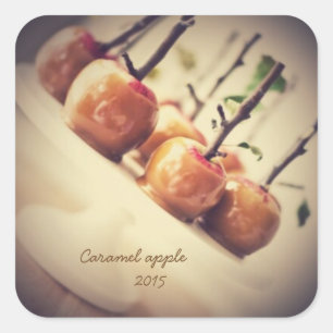 Sticker Carré pomme caramel
