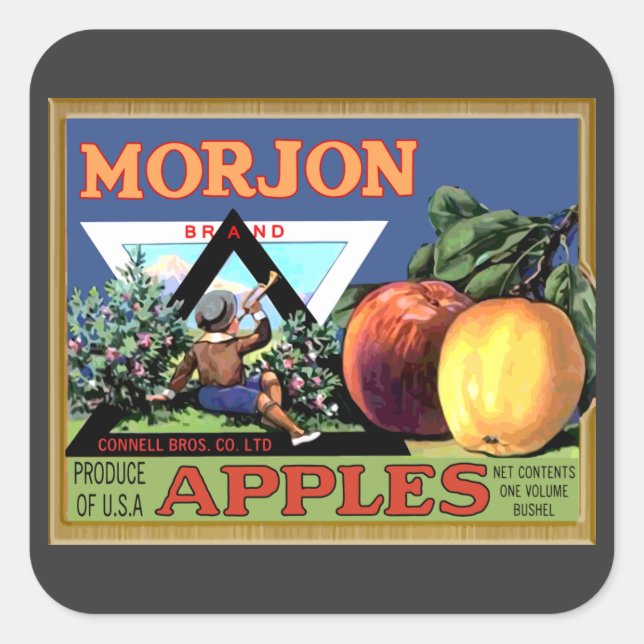Sticker Carré Pommes Morjon (Devant)