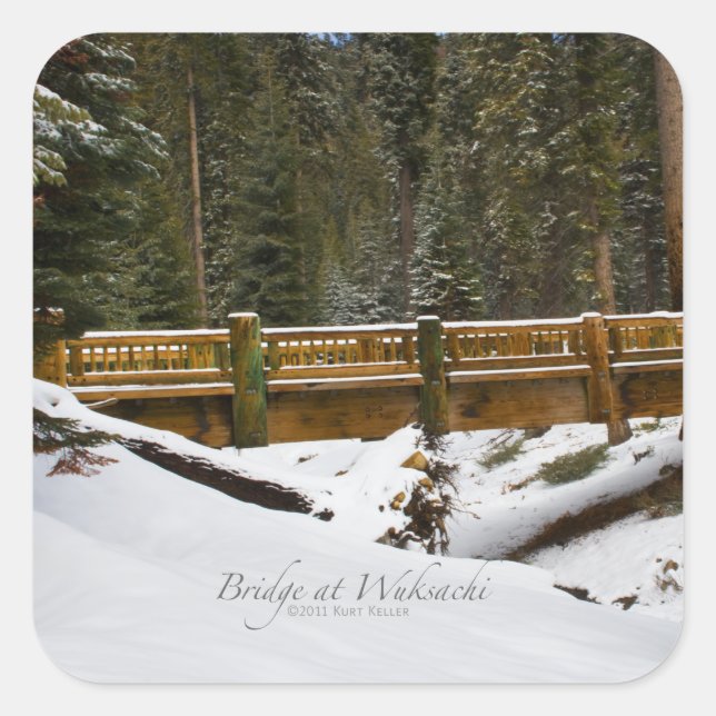 Sticker Carré Pont à Wuksachi (Devant)
