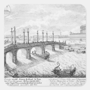 Sticker Carré Pont d'Aelius et du mausolée d'Hadrien (Castel S