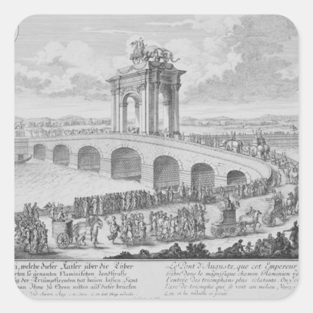 Sticker Carré Pont d'Auguste sur Via Flaminia, près de Rimini, I (Devant)