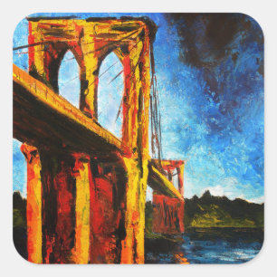 Sticker Carré Pont de Brooklyn à Utopie 2009