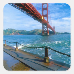 Sticker Carré pont du Golden Gate et baie de San Francisco
