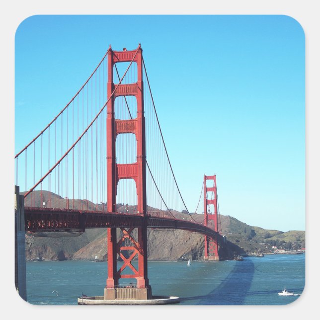 Sticker Carré Pont Golden Gate (Devant)