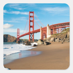 Sticker Carré Pont Golden Gate San Francisco