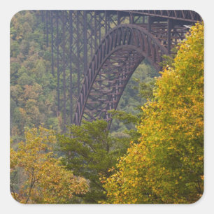 Sticker Carré Pont New River Gorge Bridge, Nouvelle Gorge River