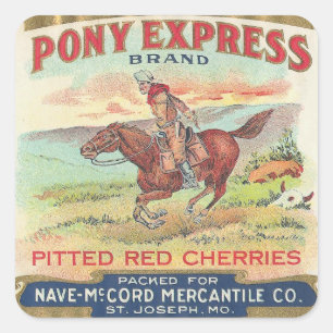 Sticker Carré Pony Express