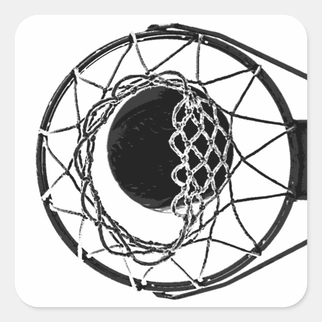 Sticker Carré Pop Art Basket (Devant)