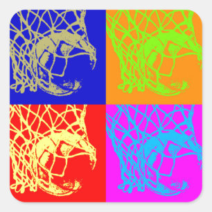 Sticker Carré Pop Art Basket