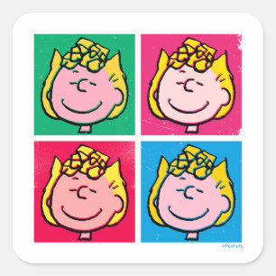 Sticker Carré Pop Art Sally   Mod pour vous Motif